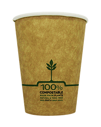 12oz Natural Design Aqueous Paper Cup