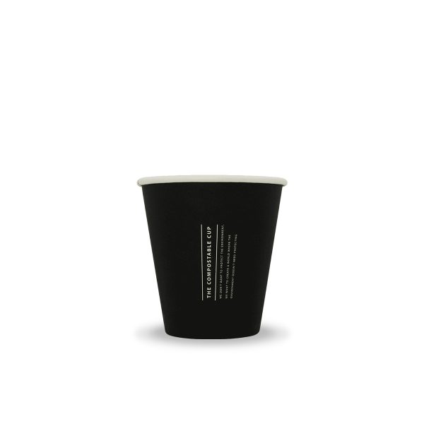 8oz Single Wall Paper Cup - Black