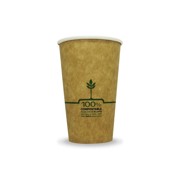 16oz Single Wall Paper Cup - Natural